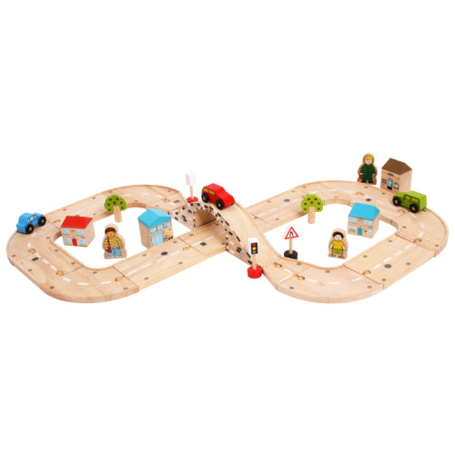 Bigjigs Roadway Figure of 8 Set (37 pce) (E.O.L.) - SAVE 15% !!