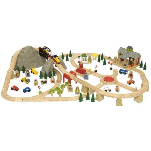 Bigjigs Mountain Railway Set (112 pce) (E.O.L.) - SAVE 20% !!