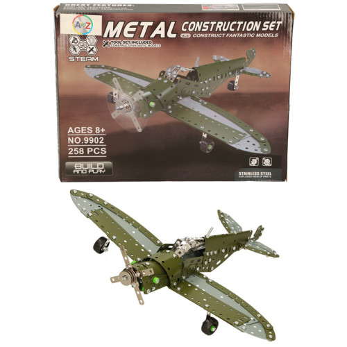 Metal Mechanics WW2 Fighter Plane Construction Set 258 Pcs (35x27x6cm) (8 YRS+) (Stock Due Jul)