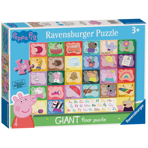 Peppa Pig Jigsaw: 30 pce Alphabet Giant Floor Puzzle (3+ YRS) (E.O.L.) - SAVE 15% !!