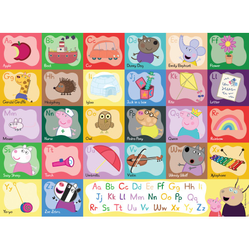 Peppa Pig Jigsaw: 30 pce Alphabet Giant Floor Puzzle (3+ YRS) (E.O.L.) - SAVE 15% !!