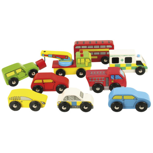 Bigjigs Roadway Vehicle Pack (9 pce)