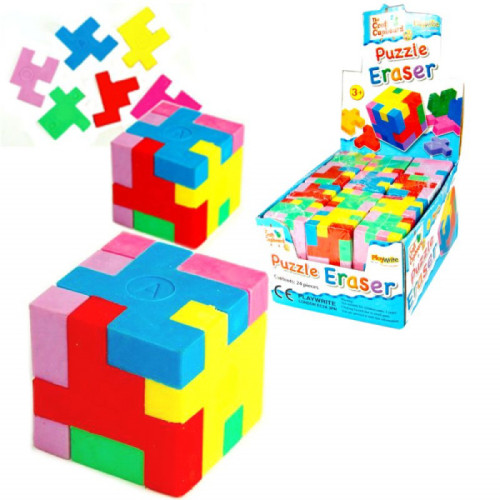 Puzzle Cube Eraser 3cm (display box)