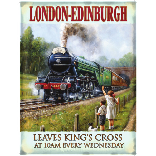 Metal Sign (RL): L.N.E.R. Flying Scotsman London Edinburgh
