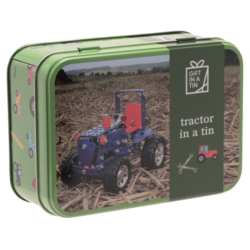 Apples to Pears Gift in a Tin - Build A Tractor Construction Kit (145x105x55mm) (NEW)