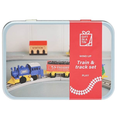 Apples to Pears Gift in a Tin - Wind-Up Train Set (14.5x10.5x6cm)