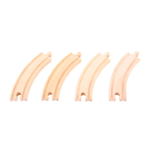 Bigjigs Long Curves (170mm) - 4 Pieces