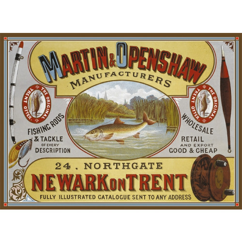 Metal Sign (HC): Martin & Openshaw - Fishing Rods (E.O.L.) - SAVE 40% !!