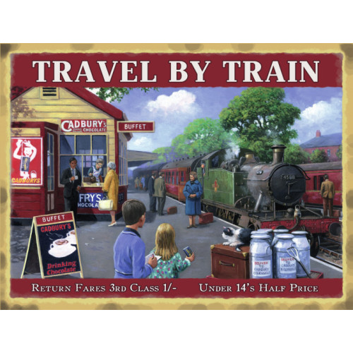 Metal Sign (RL): Travel By Train
