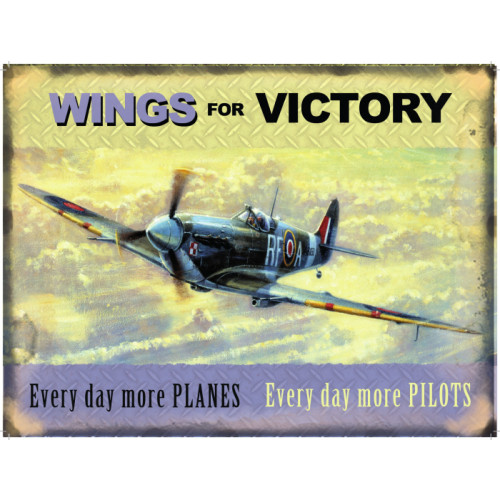 Metal Sign (AE): Wings For Victory (E.O.L.) - SAVE 15% !!