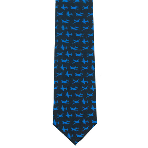 Men's Tie: Wellington / Hali / Lancaster Planes on Navy (E.O.L.) - SAVE 10% !!