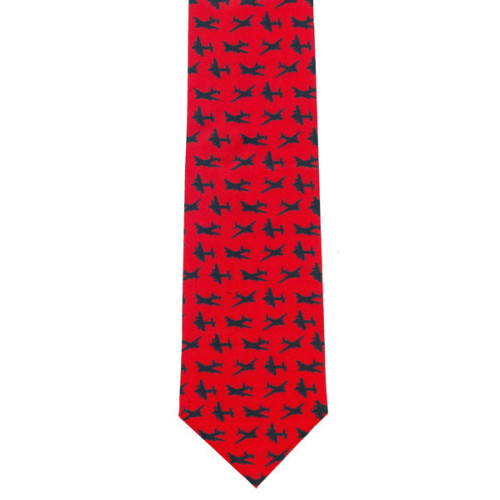 Men's Tie: Wellington / Hali / Lancaster Planes on Red (E.O.L.) - SAVE 10% !!