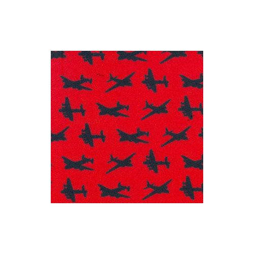 Men's Tie: Wellington / Hali / Lancaster Planes on Red (E.O.L.) - SAVE 10% !!