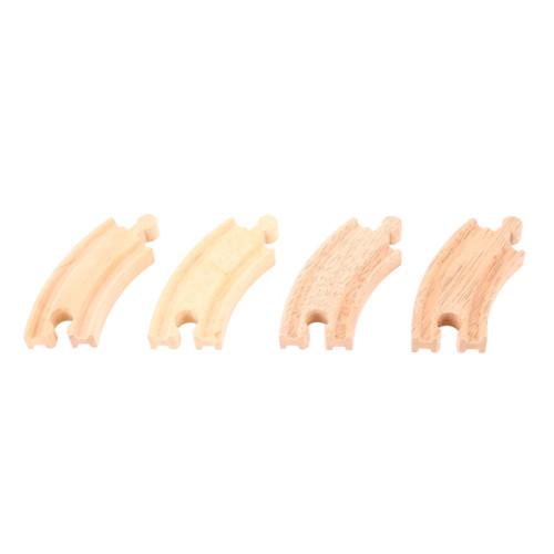 Bigjigs Short Curved Track (100mm) - 4 Pieces