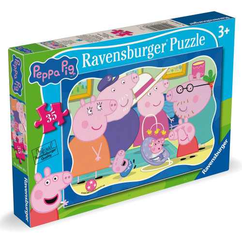 Peppa Pig Jigsaw: 35 pce Puzzle - "Family Scene with Evie Pig" (3+ YRS) (NEW)