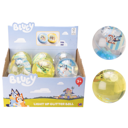 Bluey Light-Up Glitter Ball (CDU)