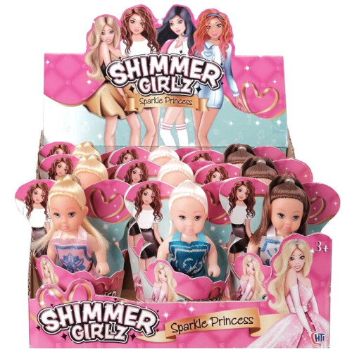 Shimmer Girlz Sparkle Princess Dolls 13cm (4 asstd.) (CDU) (NEW)