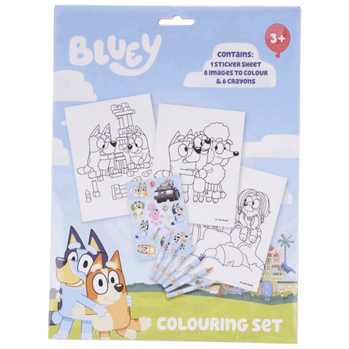 Bluey Colouring Set with Crayons & Stickers (NEW)