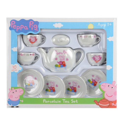 Peppa Pig Porcelain Tea Set (10 Pce) (E.O.L.) - SAVE 20% !!