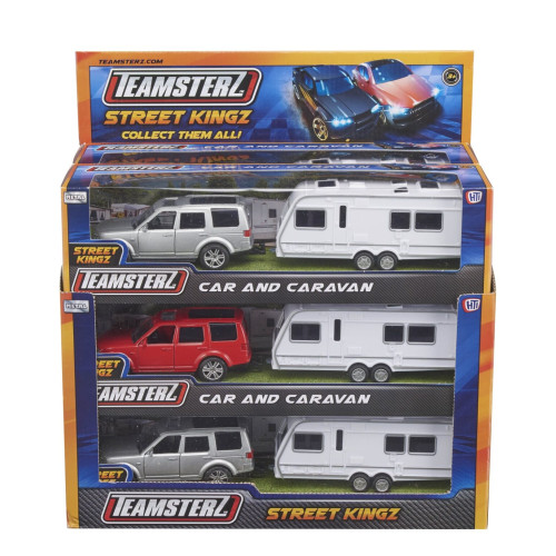 Teamsterz Car & Caravan - 1:43 (3 asstd.) (3+ YRS)