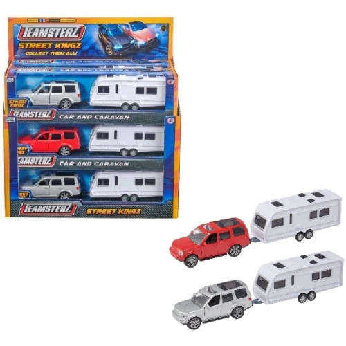 Teamsterz Street Kingz Car & Caravan 5 inch - 1:43 (3 asstd.) (3+ YRS) (Oct)