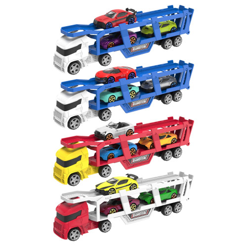 Teamsterz Street Machines Car Transporter with 3 Cars (4 asstd.) (29cm x 9cm x 5cm) (3+ YRS)