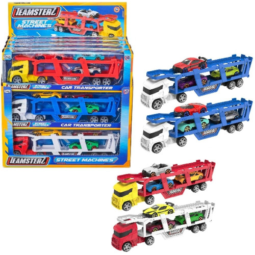 Teamsterz Street Machines Car Transporter with 3 Cars (4 asstd.) (29cm x 9cm x 5cm) (3+ YRS)