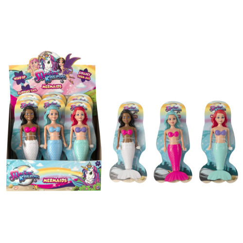 Magical Kingdom Wind-Up Mermaid Dolls 18cm (CDU)
