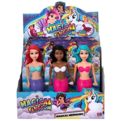 Magical Kingdom Wind-Up Mermaid Dolls 18cm (CDU)