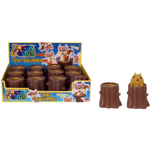 Jokes & Gags Sid Squirrel (Squeezy Pop-Up Toy)