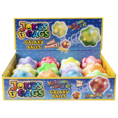 Jokes & Gags Galaxy Balls, Flashing Light-Up (asstd. colours) (CDU) (3+ YRS)