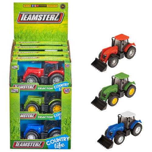 Teamsterz Country Life Farm Tractor with Digger - 1:43 (3 asstd.)