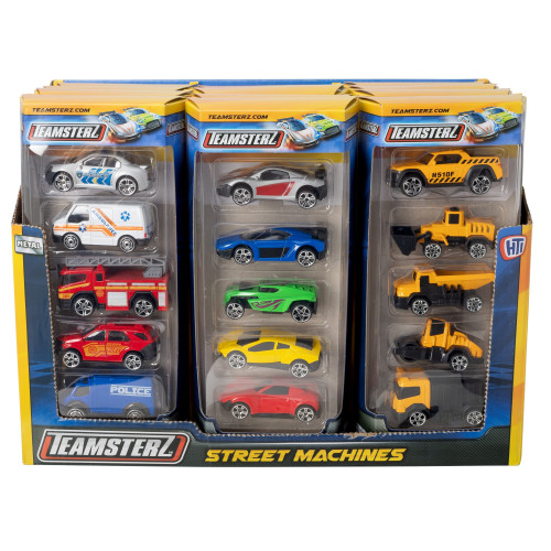 Teamsterz Street Machines - 5 Pack Vehicles on Blister Card 1:64 (asstd.)