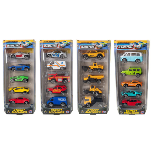 Teamsterz Street Machines - 5 Pack Vehicles on Blister Card 1:64 (asstd.)