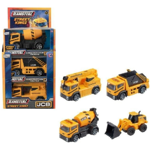 Teamsterz Street Kingz JCB Construction Trucks (4 asstd.) (CDU) (NEW)