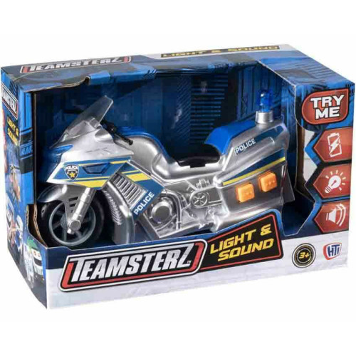 Teamsterz Light & Sound Police Motorbike in "Try Me" Box (3+ YRS)