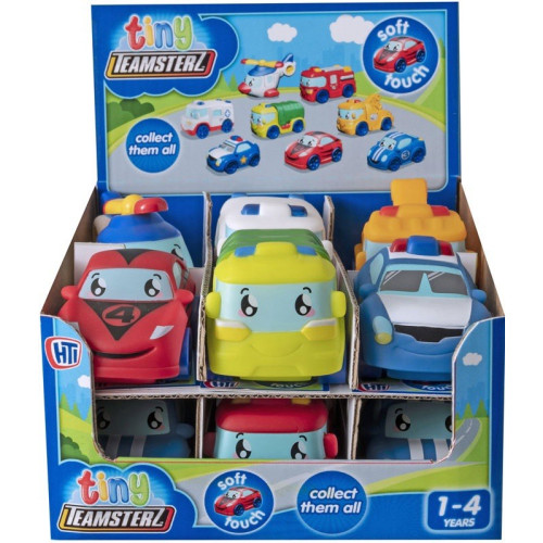 Teamsterz Tiny Teamsterz Soft Touch Free-Wheel Vehicles (12 asstd.) (1-4 YRS) (CDU) (NEW)