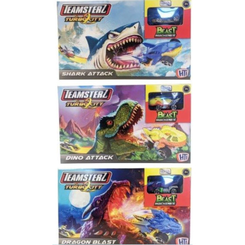 Teamsterz Turbo City Beast Machines Track Sets (3 asstd.)