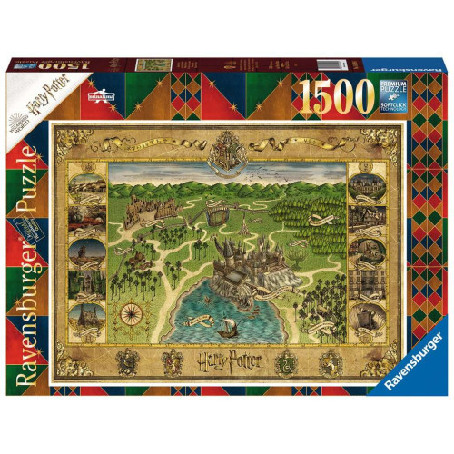 Jigsaw: Hogwarts Map (1500 pce) (E.O.L.) - SAVE 1/3RD !!