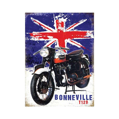 Metal Sign (CM): Triumph Bonneville T120 - Union Jack