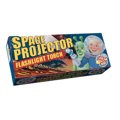 Space Projector Flashlight Torch (Available with CDU in MOQ 12) (18x4x7cm) (3+ YRS)