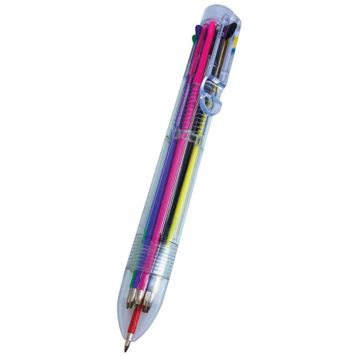 Rainbow 8 Colour Pen 14cm (CDU) (NEW)