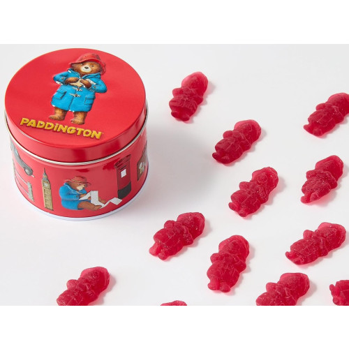 Paddington Bear Tasty Mates Paddington Shaped Fruity Vegan Gummy Sweets Tin 120g (NEW) (BB 07/12/26)