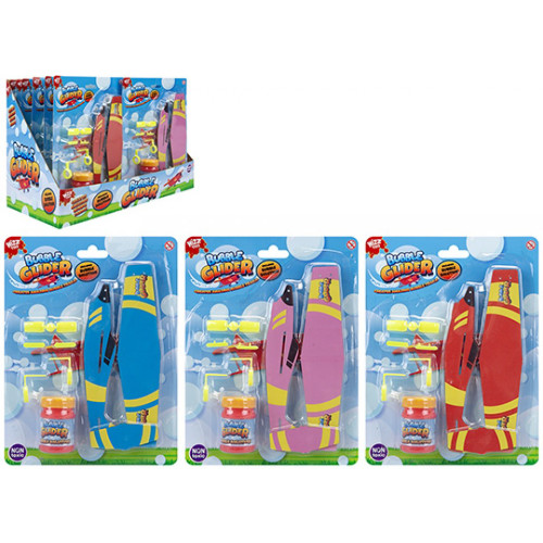 Bubble Glider Aeroplane with Bubbles on Blister Card (3 asstd.) (CDU)