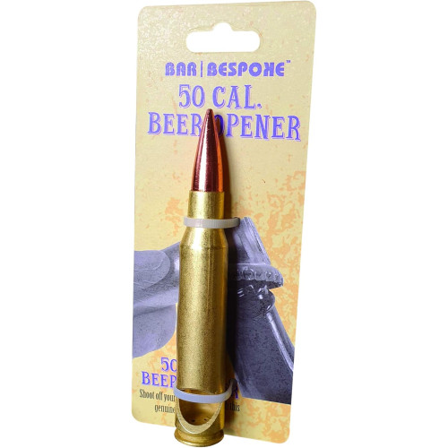 50 Calibre Bullet Bottle Opener 14cm (carded) (NEW)