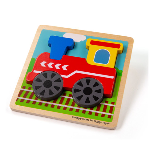 Bigjigs Chunky Lift Out 5 Pce Train Puzzle (150 x 150mm) (10 Mths+)