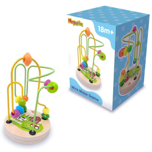 Wooden Wire Maze Game (14x10x9cm) (18 MTHS+)