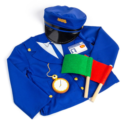 Bigjigs Dress Up Train Conductor Set 17 Pce (3+ YRS)