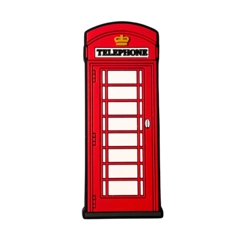 Red Telephone Box Rubberised PVC Magnet in Cello Bag (8x3.5cm)