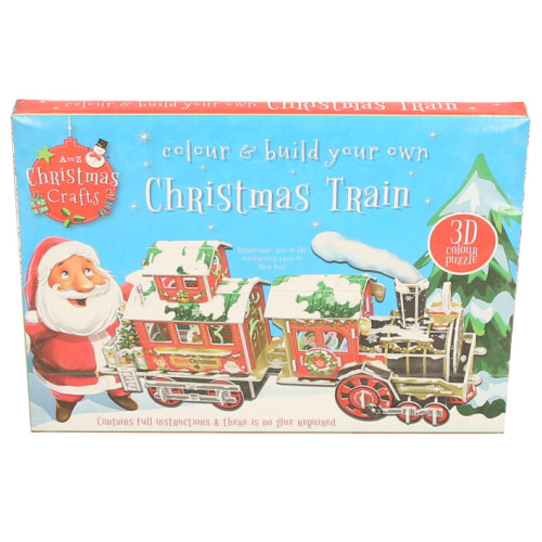 Christmas Train 3D Colouring Puzzle (31x22x2cm) (6+ YRS)